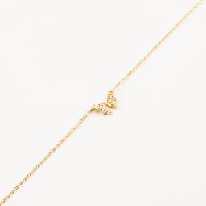 Gold Plated Bracelet Butterfly Zirgon