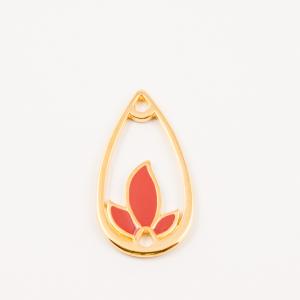 Gold Plated Outline Coral Flower