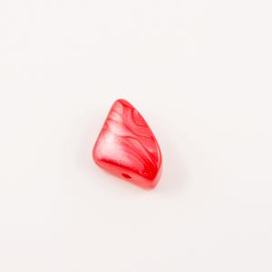Acrylic Bead Red Pearl 2.8x2cm