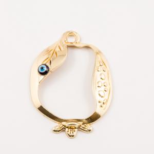 Gold Plated Pomegranate Outline with Eye