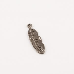 Metal Feather Dark Grey (3.5x1cm)