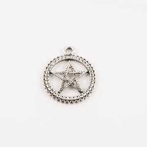 Metal Star Silver (2.6x2.2cm)