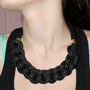 Mountaineering Black Necklace