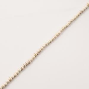 Row Howlite Beads Ivory (4mm)