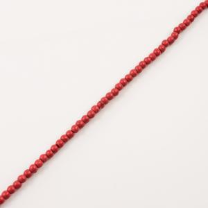 Row Howlite Red (4mm)