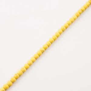 Row Howlite Yellow (6mm)