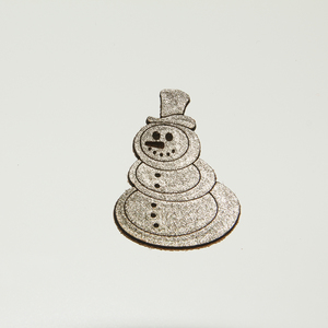 Leather Snowman (6.5x5cm)
