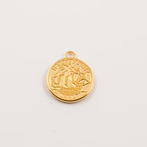 Gold Plated Pound (2.3x2cm)