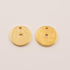 Gold Plated Metal Nickel (1.9cm)