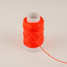 Waxed Cotton Cord Bright Orange 30m