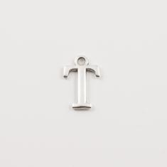 Ασημί Μονόγραμμα ''T'' (1.5x1cm)