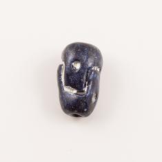 Κεραμική Χάντρα Μπλε Σκούρο (2.7x1.6cm)