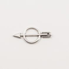 Arrow Circle Silver (2.8x1.3cm)