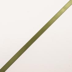 Satin Ribbon Olive Single Sided 1cm