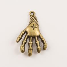 Bronze Skeleton Hand (4x2.5cm)