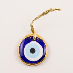 Glass Eye Blue-Gold (4.5x4cm)