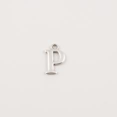 Silver Initial "P" (1.5x1cm)