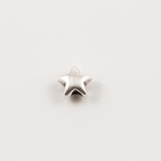Μεταλλικό Αστέρι Περαστό Ασημί (6mm)