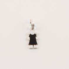 Silver Plated Girl Black