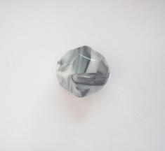 Χάντρα Ακρυλική Λευκή-Μαύρη (2x1.5cm)