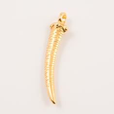 Gold Plated Tusk 5.7x1.2cm