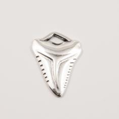 Metal Shark Tooth (3.2x2.3cm)