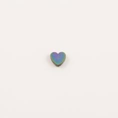 Hematite Heart Bicolored Metallic 6mm