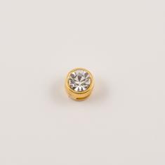 Gold Plated Item Bezel White (1cm)