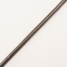 Κορδόνι Δερματίνη Γκρι Μεταλλικό 7mm