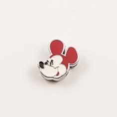 Mickey Mouse Red Enamel (1.3x1.1cm)