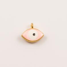 Μάτι Γυάλινο Ροζ (1.3x1.1cm)