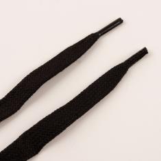 Shoe Laces Flat Black 90cm