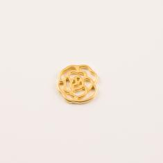 Gold Plated Metal Rose 1.7cm