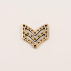 Metal Army Chevron Bronze (2.1x2cm)