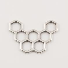 Metal Honeycomb Silver 4x3cm