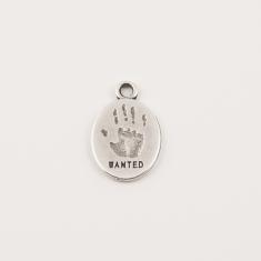 Metal Pendant "Wanted" (1.8x1.2cm)