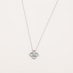 Necklace Eye-Flower with Zirgons 43.5cm