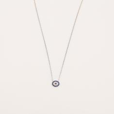 Necklace Oval Eye with Zirgons 43.5cm