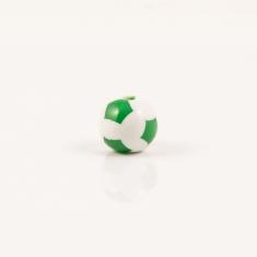Χάντρα Μπάλα Ποδοσφαίρου Πράσινη 1.2cm
