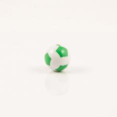 Bead Soccer Ball Green 1.5cm