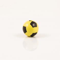Χάντρα Μπάλα Ποδοσφαίρου Κίτρινη 2cm