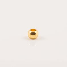 Gold Plated Metal Marble (4mm)