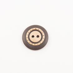 Ακρυλικό Κουμπί Καφέ-Μπεζ 2.3cm
