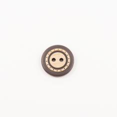 Ακρυλικό Κουμπί Καφέ-Μπεζ 1.8cm