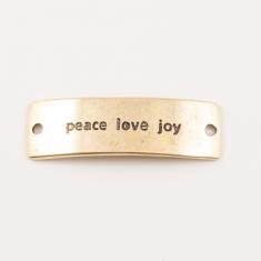 Gold Plated Plate "peace love joy"