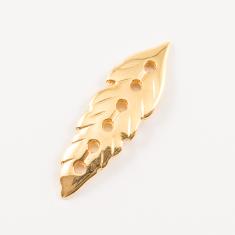 Gold Plated Metal Leaf (3.9x1.2cm)