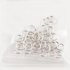 Μεταλλικοί Κρίκοι Ασημί 5x0.8mm