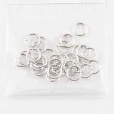 Μεταλλικοί Κρίκοι Ασημί 6x0.8mm