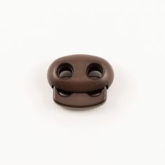 Cord Stop Brown 2.4x2cm