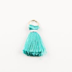 Tassel Turquoise with Tying Ivory 3cm